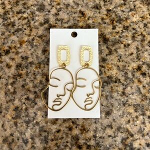 Female Face Silhouette Earrings